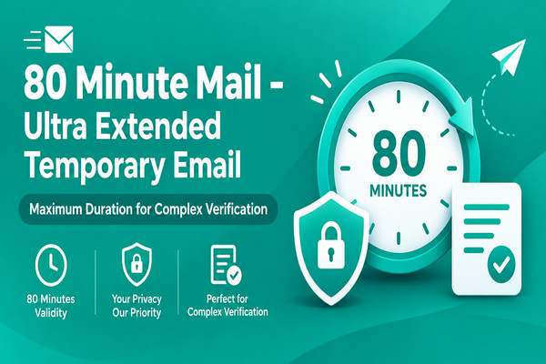 80 Minute Temporary Email Service - Ultra-Extended OTP Verification