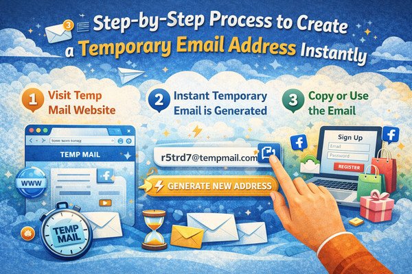Step-by-step process to create a temporary email address instantly