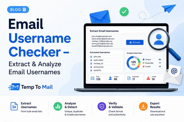 Email Username Checker - Extract & Analyze Email Usernames