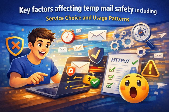 Key factors affecting temp mail safety including service choice and usage patterns